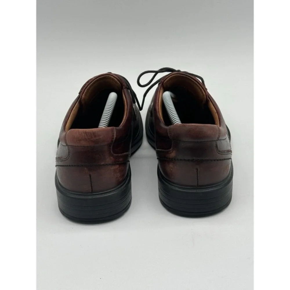 ECCO Oxfords Mens 43 Burgundy Dress Shoes Leather‎ Casual Lace Up Work